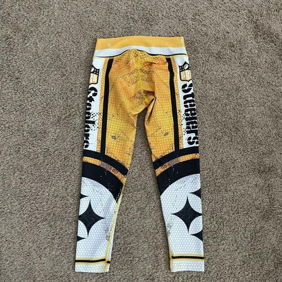 Biruba Pittsburg Steelers Football Athletic Leggings Pants One Size - Picture 4 of 4